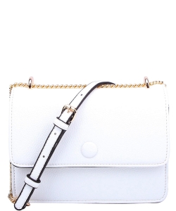 Fashion Flap Crossbody Bag CA117 WHITE